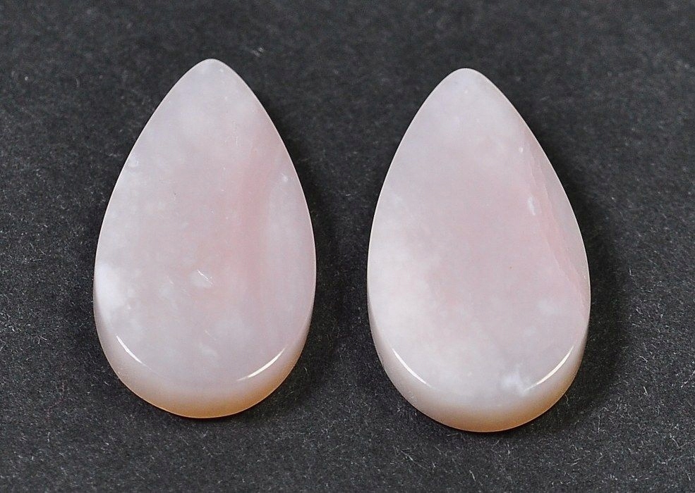 Opal růžový Para dlaždice slza 17,5x10 mm