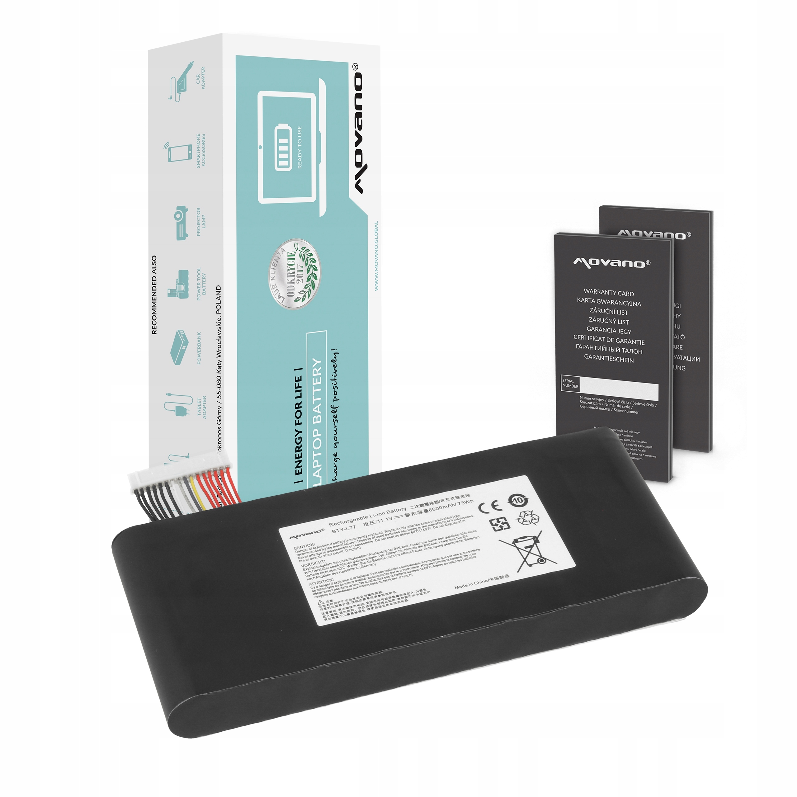 Bateria BTY-L77 MS-1782 do Msi Leopard GP65, GT72, GT76, WT72