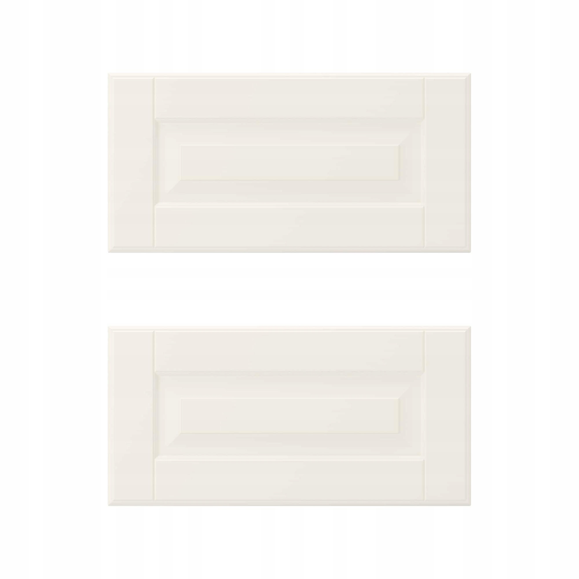 2 ks Přední část zásuvky Krémová 40x20 cm Tradiční design