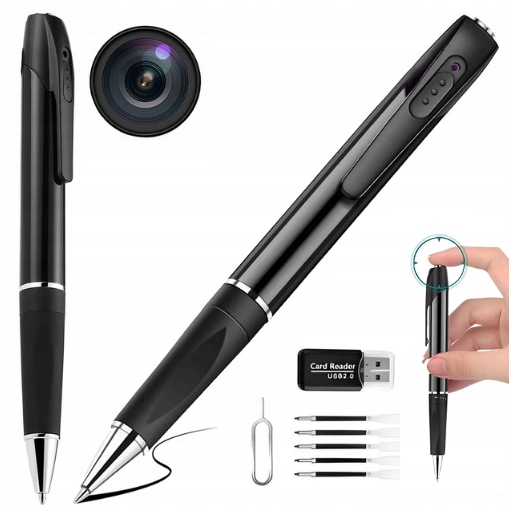 Skrytá Mini Špionážní Kamera Propiska Odposlech Záznam Na Kartu Sd Full Hd