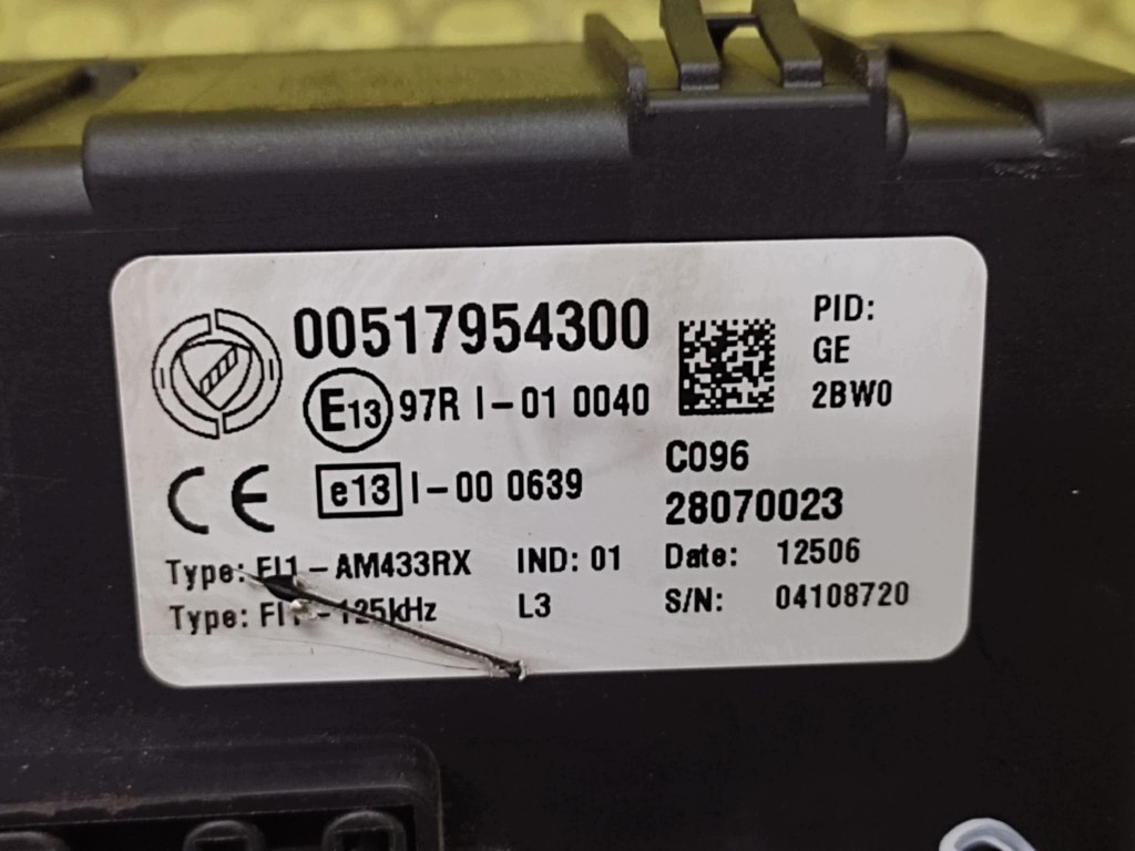 FIAT GRANDE PUNTO module compartment BSI 00517954300