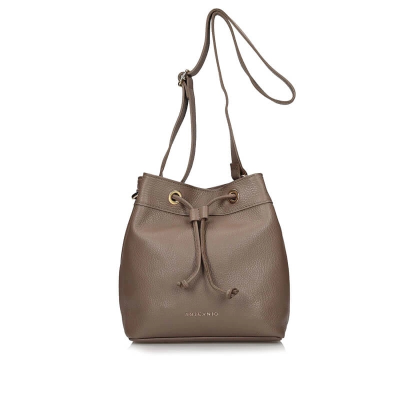 Béžová kožená taška Toscanio F116