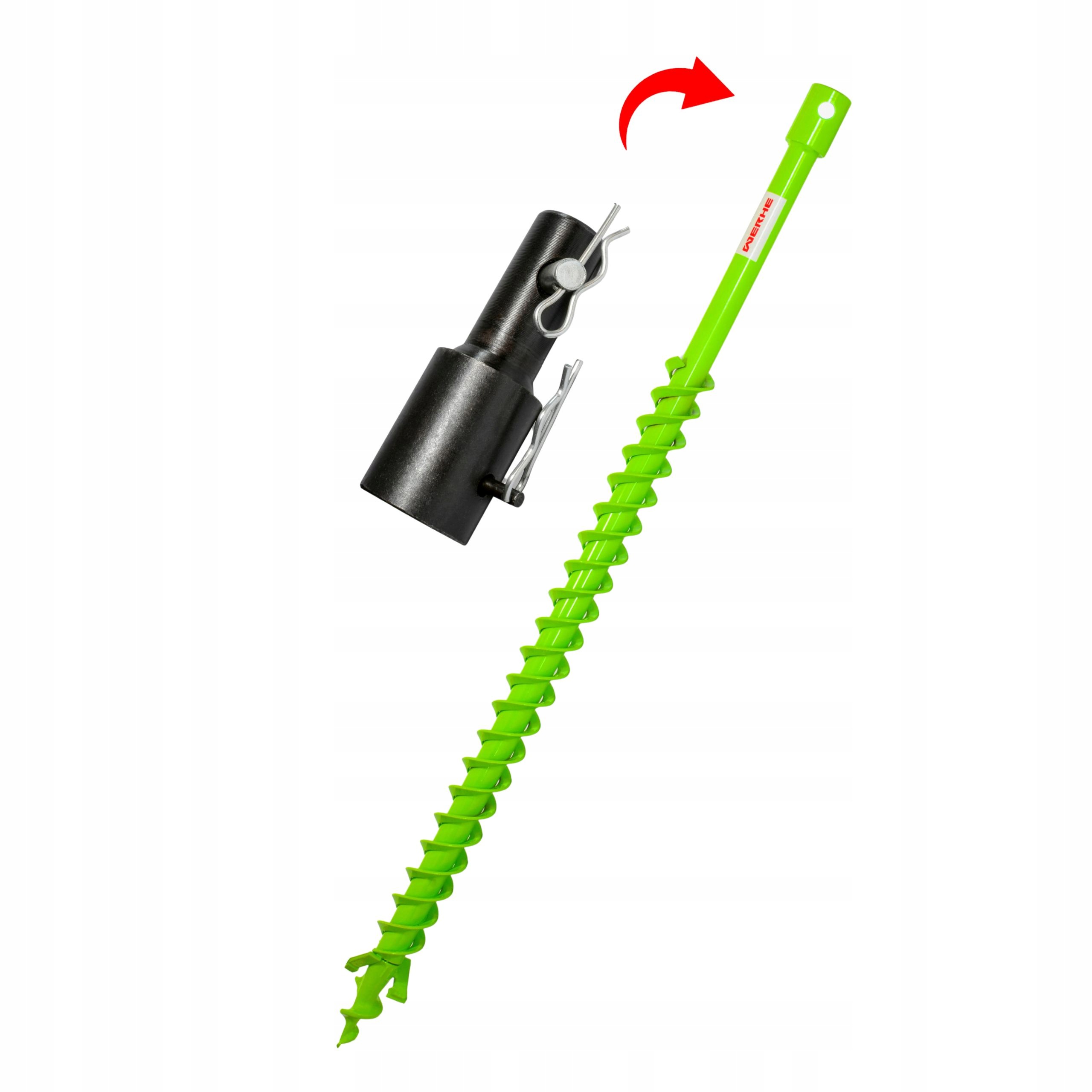 Zemní vrták Werhe 40 mm H plný s adaptérem pro vrtačky Stihl