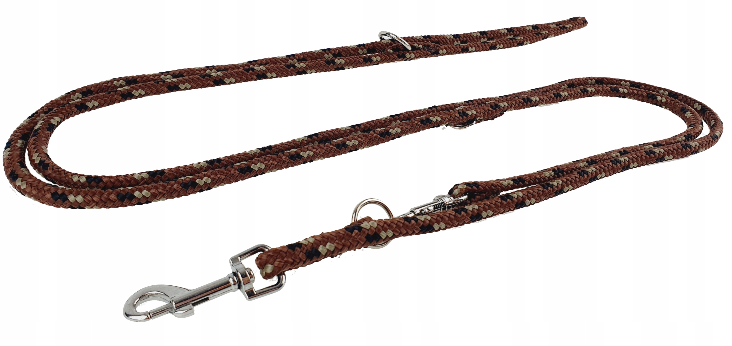 Levně Champion Vodítko pro psa Šňůra Nastavitelná 5 m/0,6 cm Hnědá Béžová