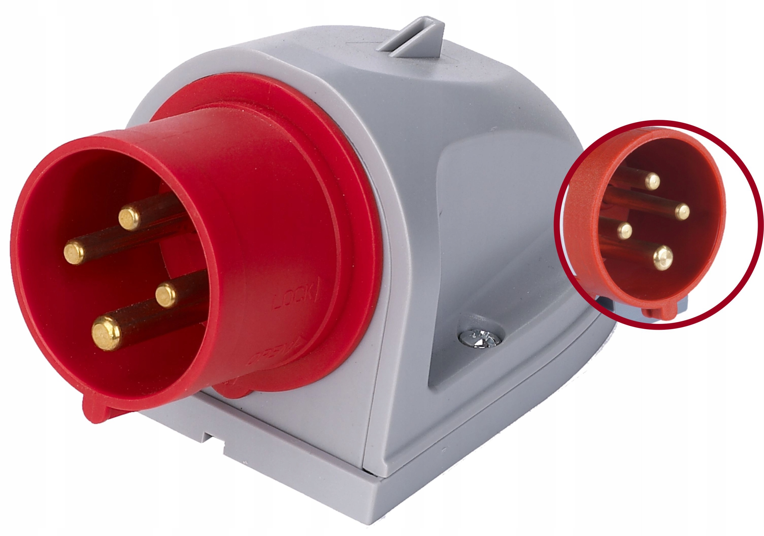 

Wtyczka Stała Odbiornikowa Siłowa 32A 4P 400V IP44