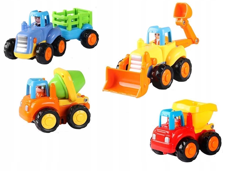 

LT385 Zestaw 4 Pojazdów Z Napędem Traktor Koparka