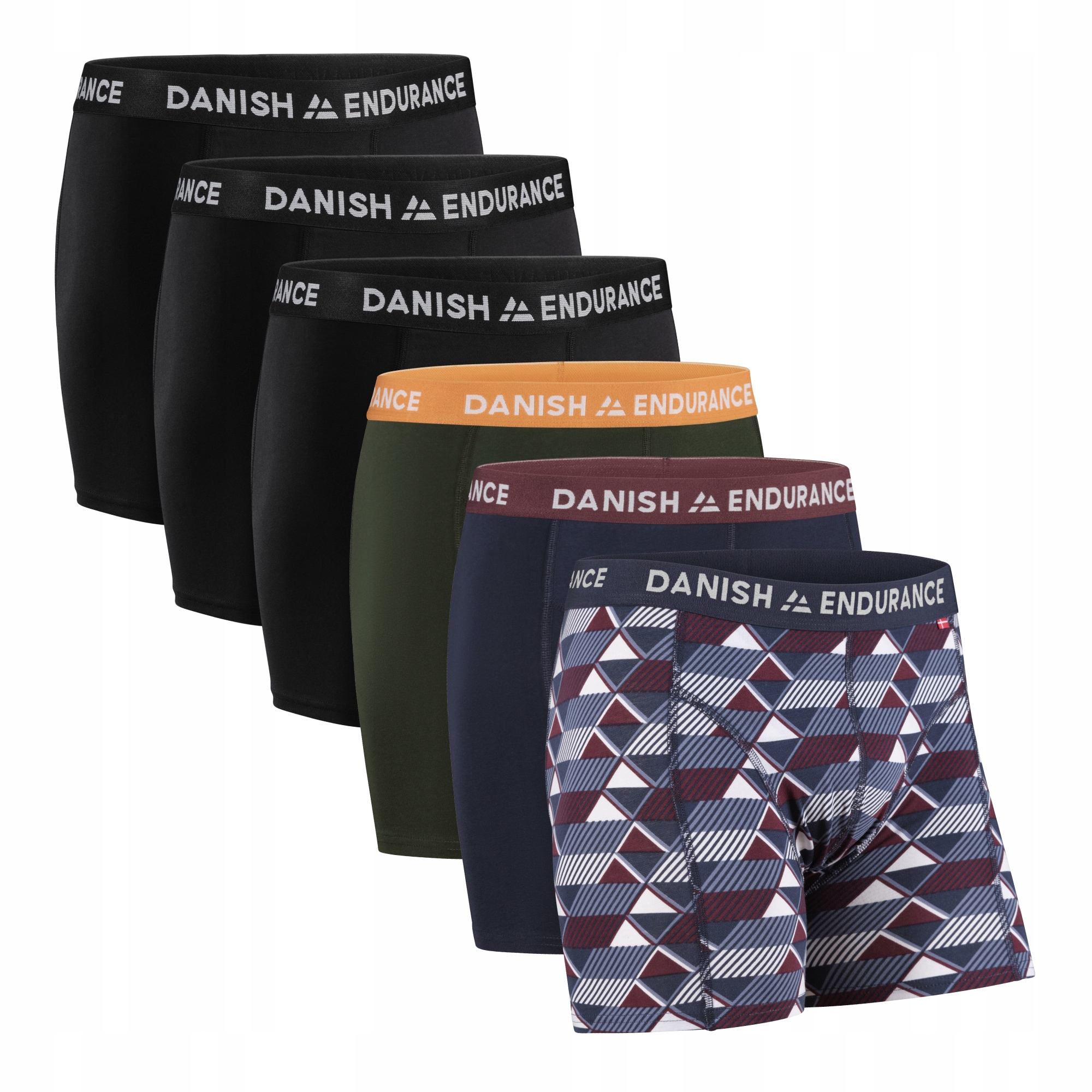 Pánské bavlněné boxerky Danish Endurance Spodní prádlo Premium 6-pack M