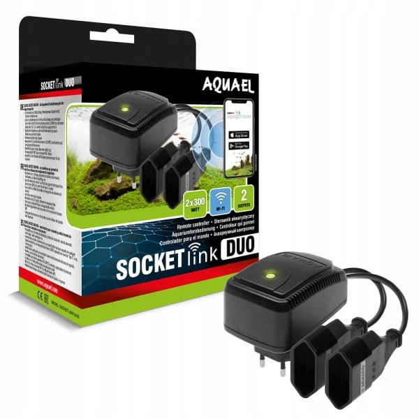 Levně Aquael Socket Link Duo Elektronický Programátor Wifi Ovládání 2 Zásuvky