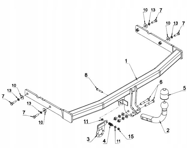 SŁUPSK AUTO HAK HOLOWNICZY VW TOURAN VAN 2003-2015 Wiązka dedykowana nie