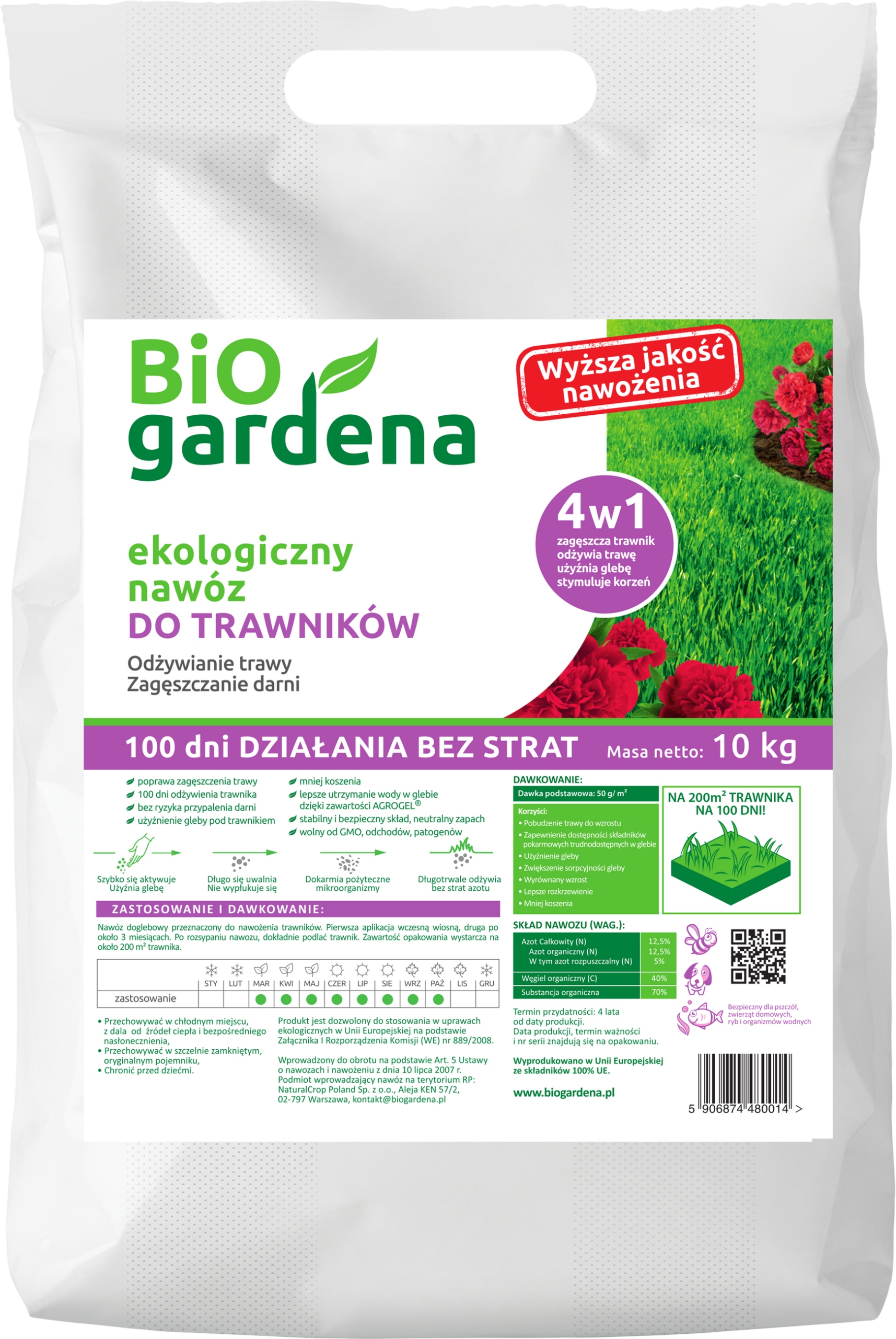 

Nawóz Do Trawników Do Trawy 10KG Eko Biogardena