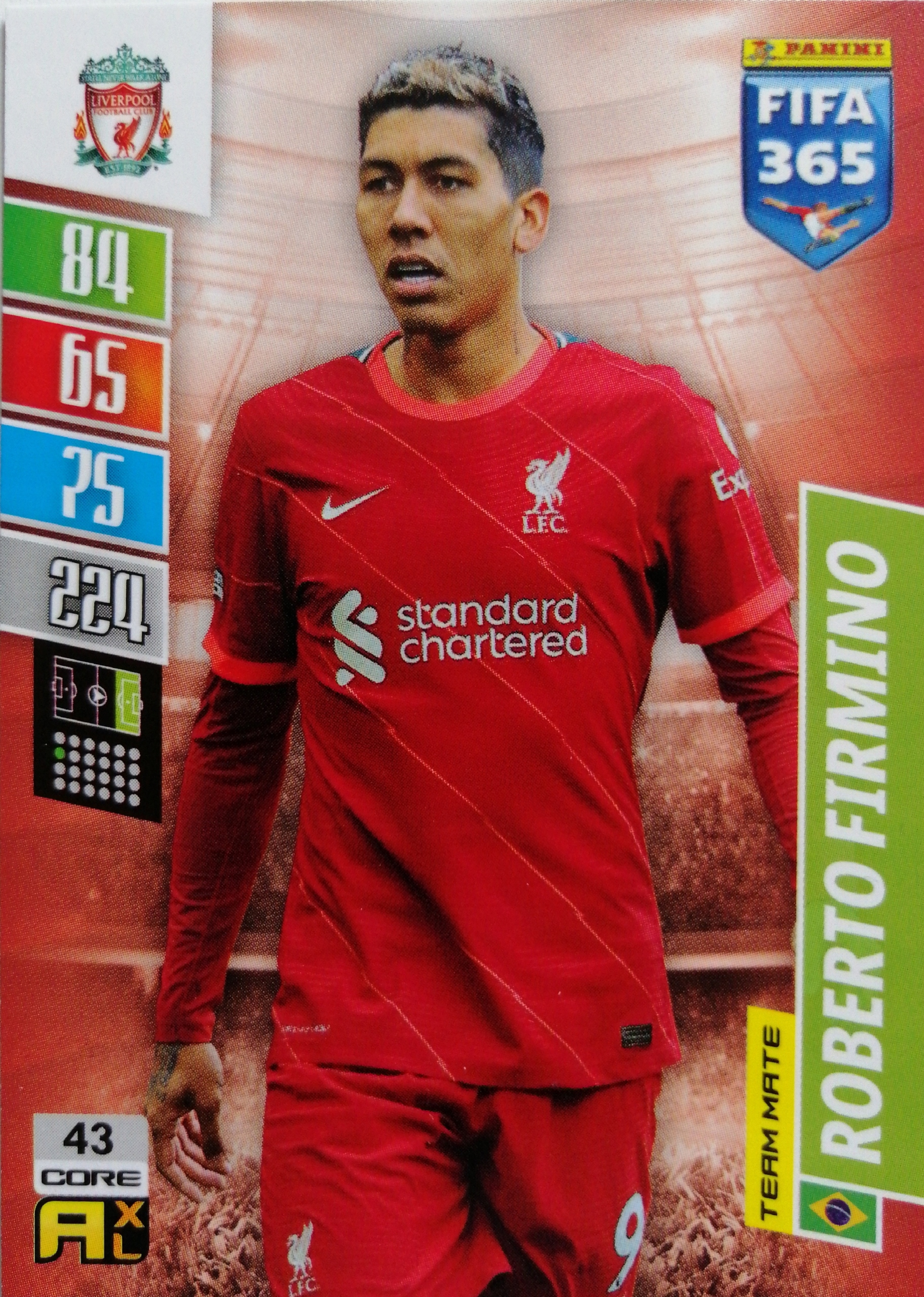 FIFA 365 2022 TEAM LIVERPOOL 43 ROBERTO FIRMINO