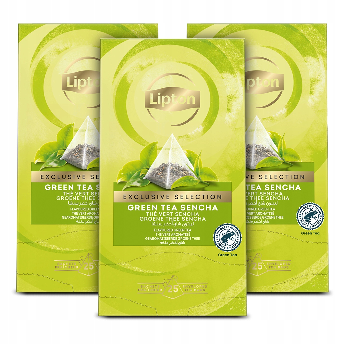 Zestaw Herbata zielona Exclusive Selection Lipton Sencha piramidki 3x25