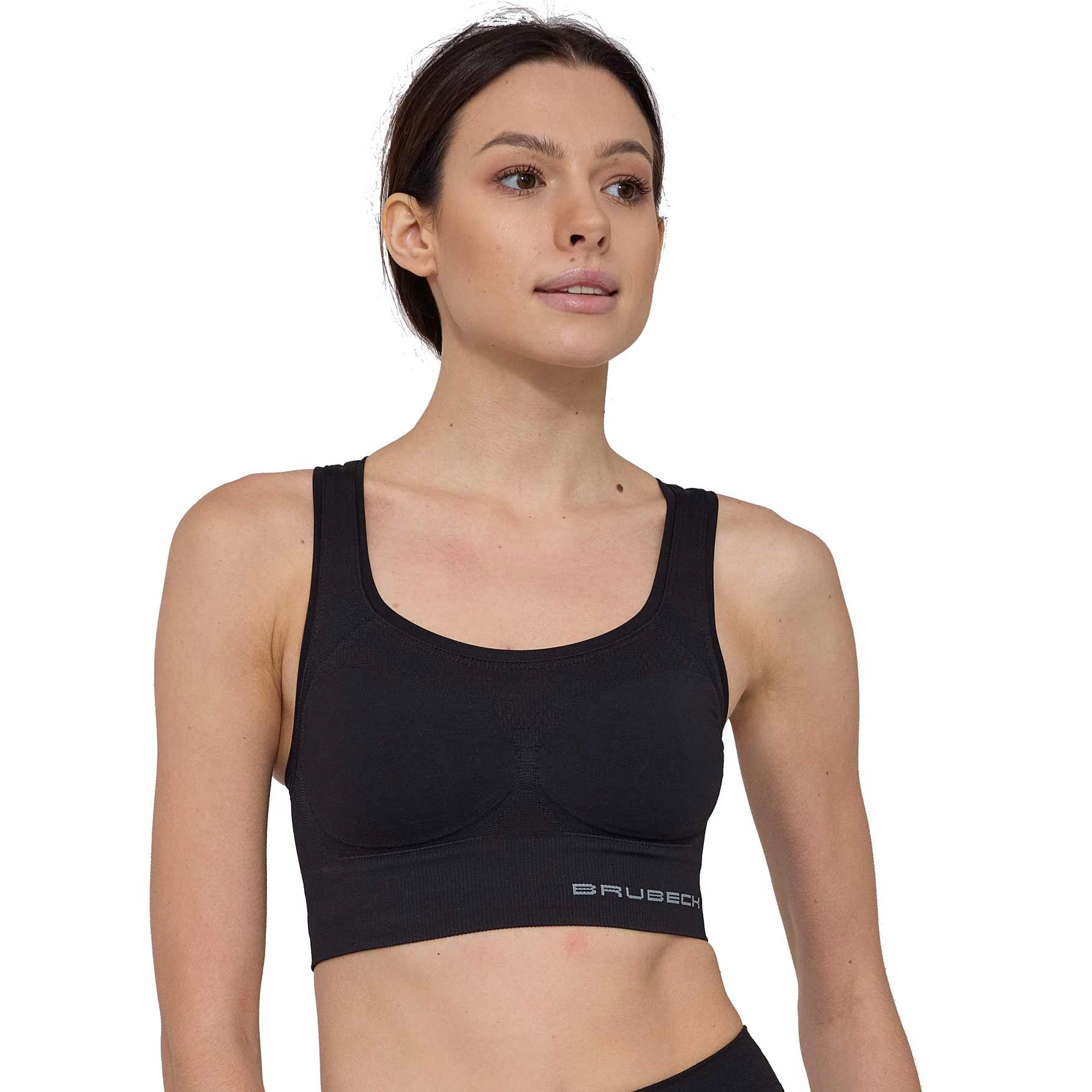 Stanik Sportowy Brubeck Crop Top Gym Czarny XL