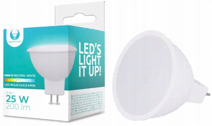 

Żarówka Led reflektor MR16 3W 12V neutralna