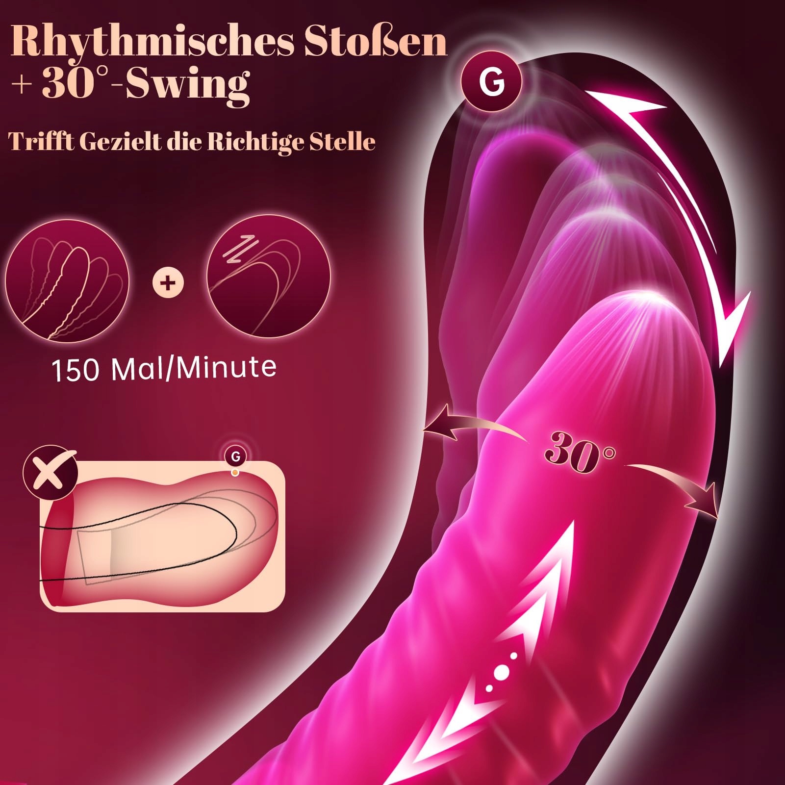 VIBRATORENSETS Zestaw Wibratorów Dla Kobiet Z Funkcją Swing i Stosowania — miniatura 3