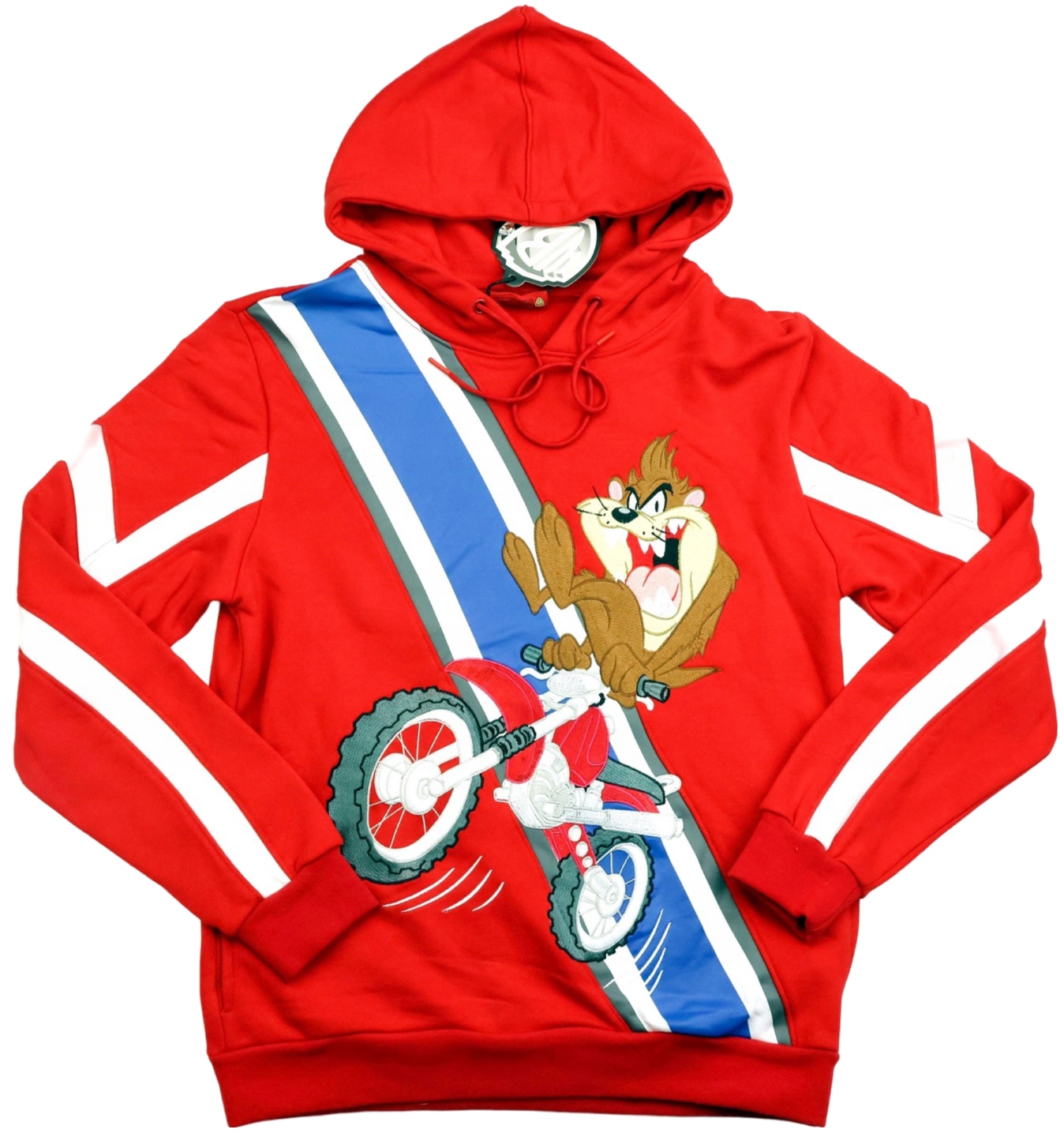 Pánská mikina s kapucí Looney Tunes Bugs Bunny A Přátelé Vyšívání Taz vel. L