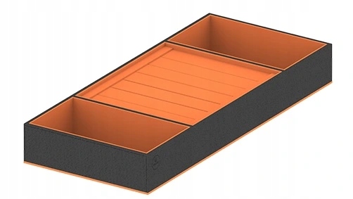 WKŁAD DO SZUFLAD SZAFY B3 CZARNY/POMARAŃCZOWY REJS
