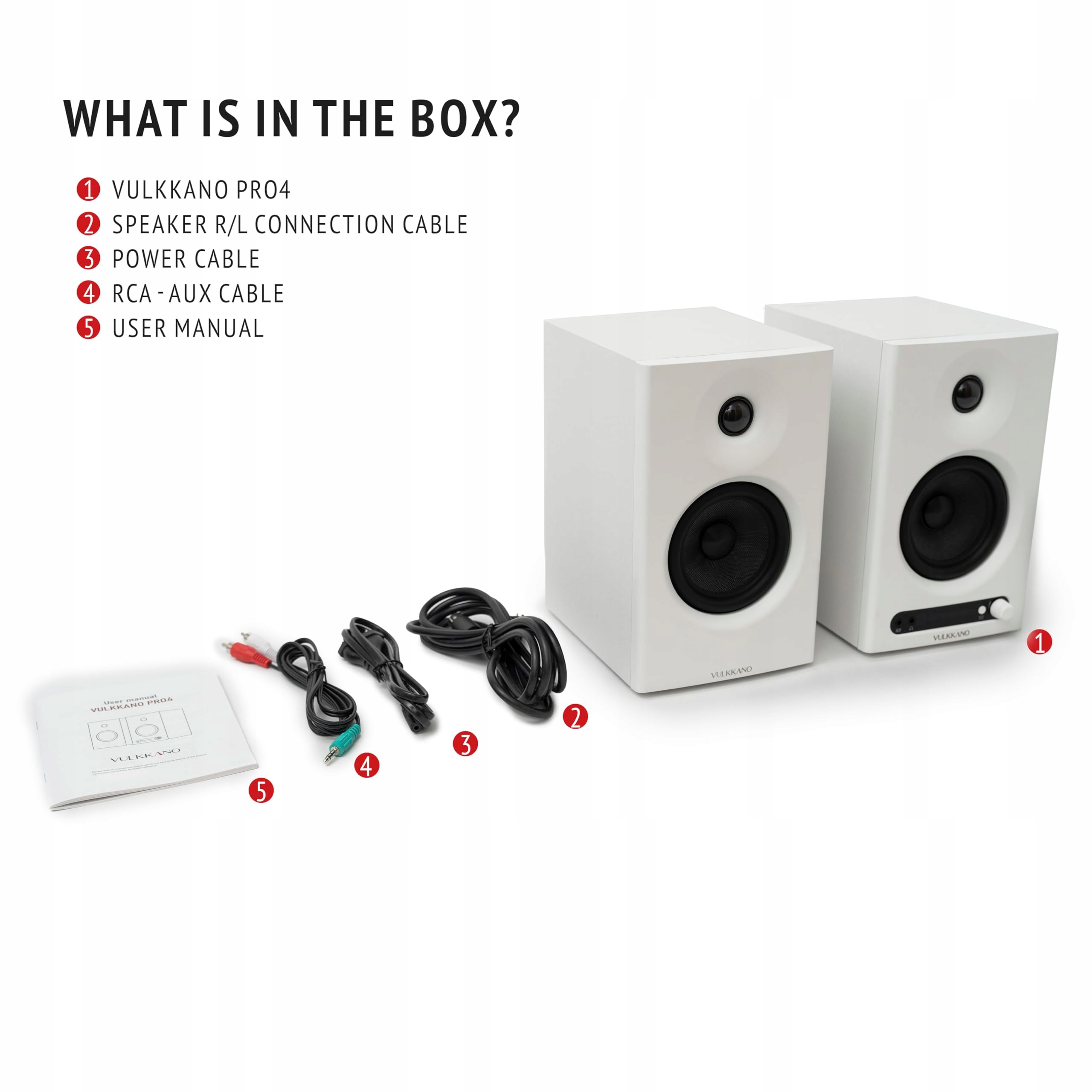 VULKKANO PRO4 Monitory Studyjne 4" Woofer Bluetooth TRS RCA AUX EQ — miniatura 6