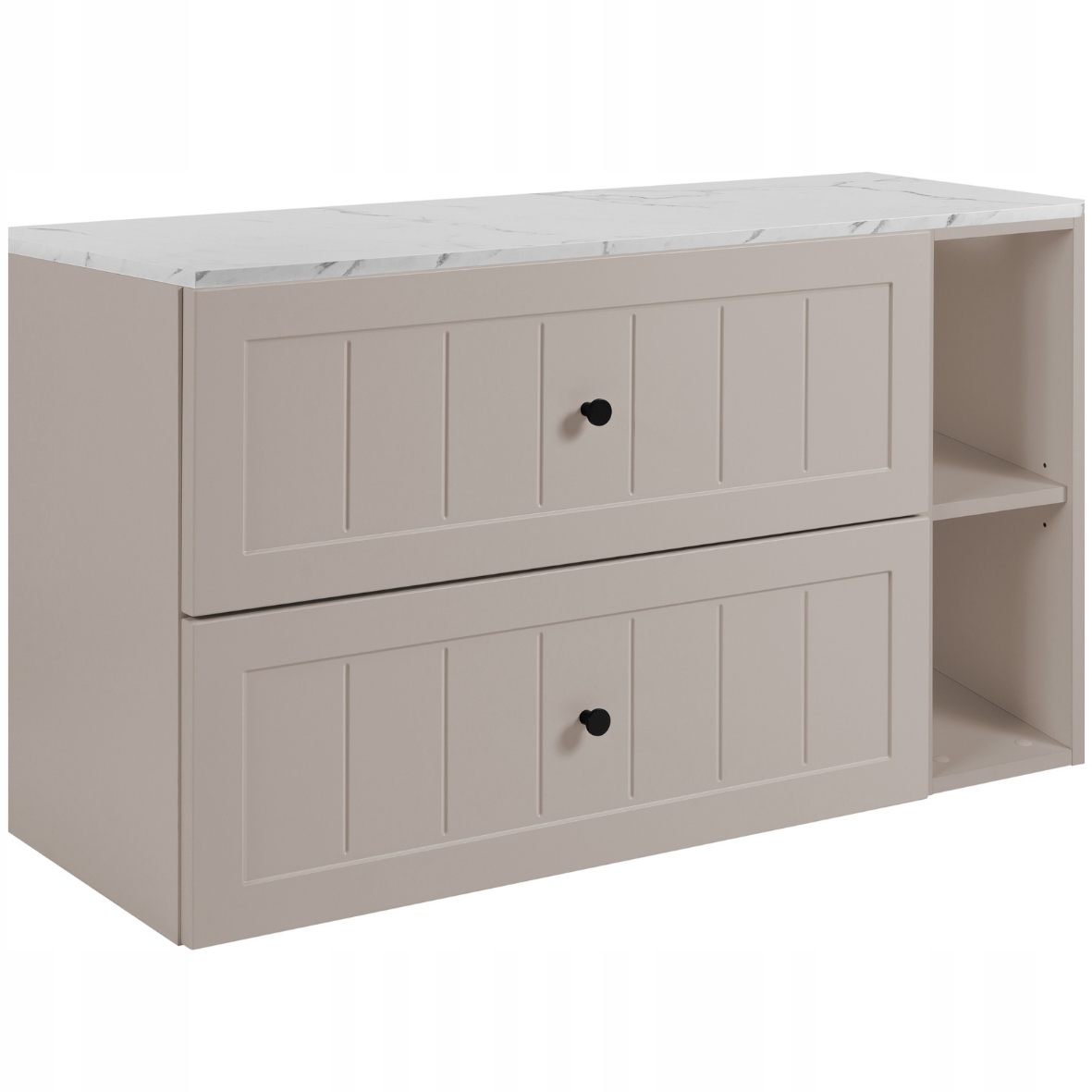 Koupelnová skříňka Pod Umyvadlo 80 kašmír Frézovaná Přední Strana knoflíky mramor