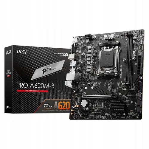 Płyta główna Msi Pro A620M-B, Amd AM5, DDR5, M.2, 4xSATA