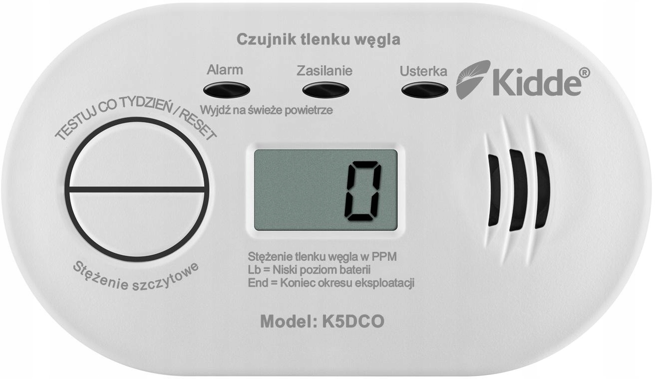 

Czujnik czadu z wyświetlaczem Kidde K5DCO