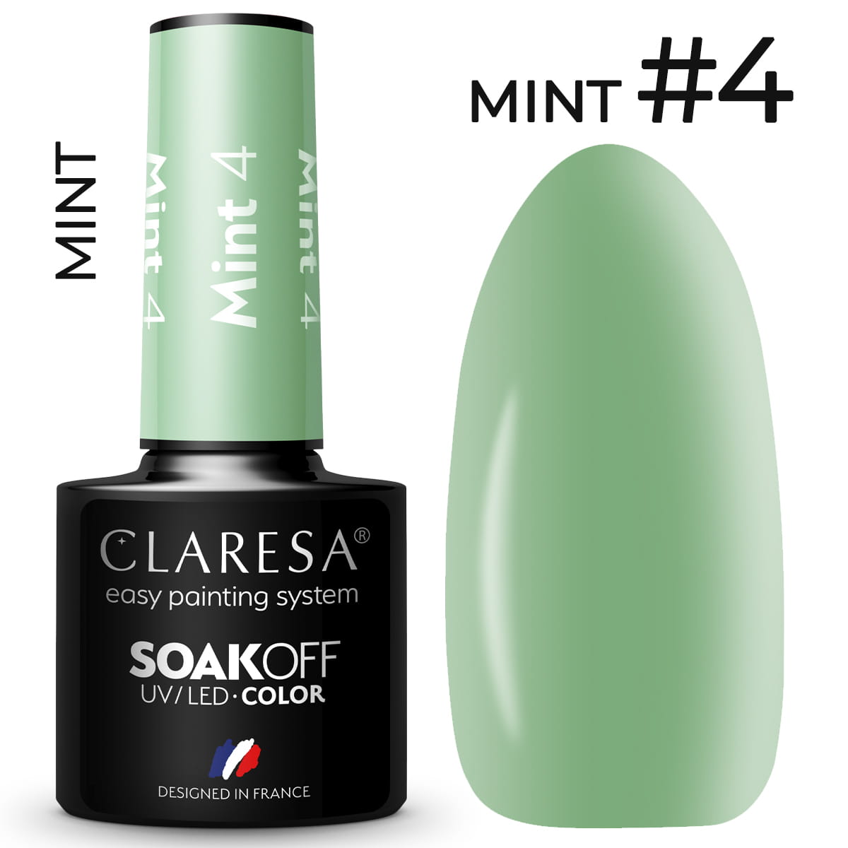 

Claresa Lakier hybrydowy Mint 4 5g
