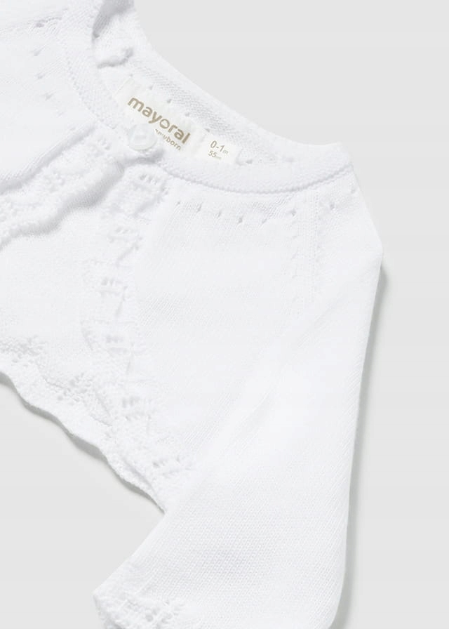 Sweter rozpinany dla dziewczynki MAYORAL 318 biały - 75 Płeć dziewczynki