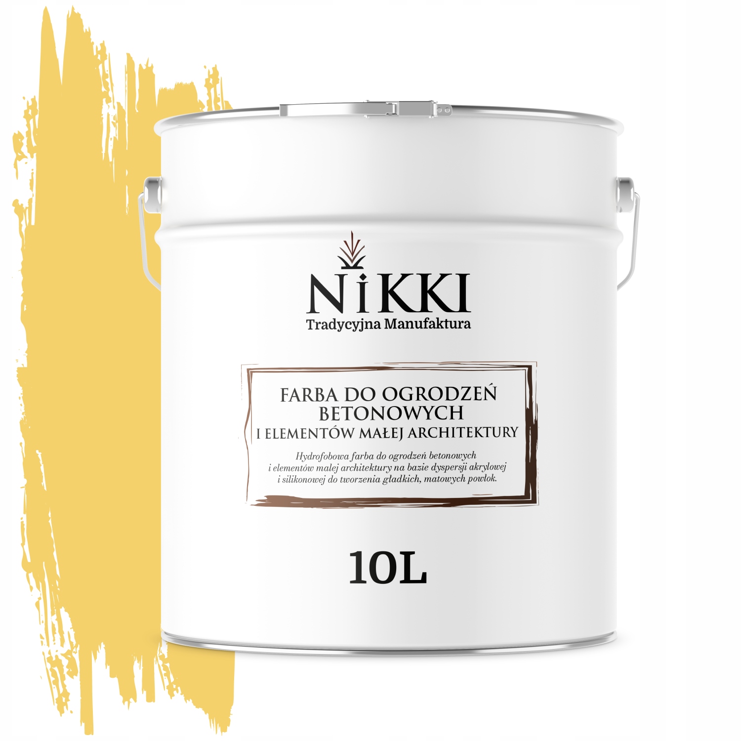 Farba Na Maľovanie Plotov 10 L Betónových Kvetináčov Žltá Citrónová