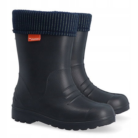 Bardzo lekkie kalosze Demar DINO Ocieplane czarne r. 26/27 I