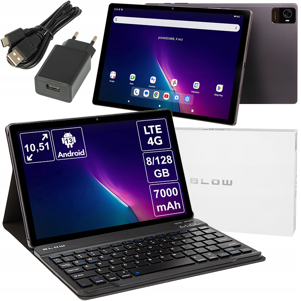 XCX Tablette Android 13 de 10 Pouces 8-Core, 8 Go + 128 Go (TF 1 to) 5  G/2,4 G WiFi, Bluetooth 5.0, 5000 mAh Tablette PC, 5 MP + 8 MP, 1280 x 800  HD
