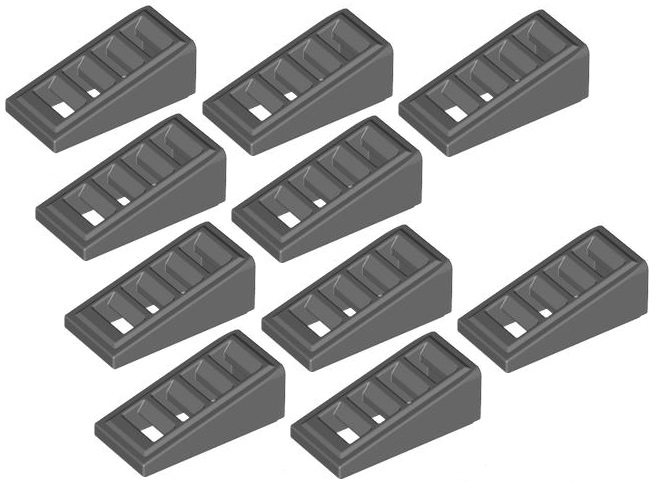 

Lego Skos 1x2 Grill C. Szary (61409/4540386) x10