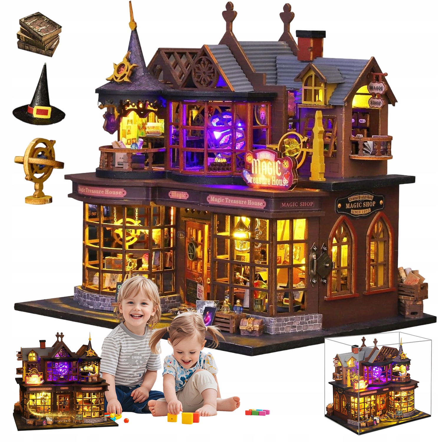 Diy Domek Drewniany Z Detalami Magicznymi I Kolorowymi Okienkami