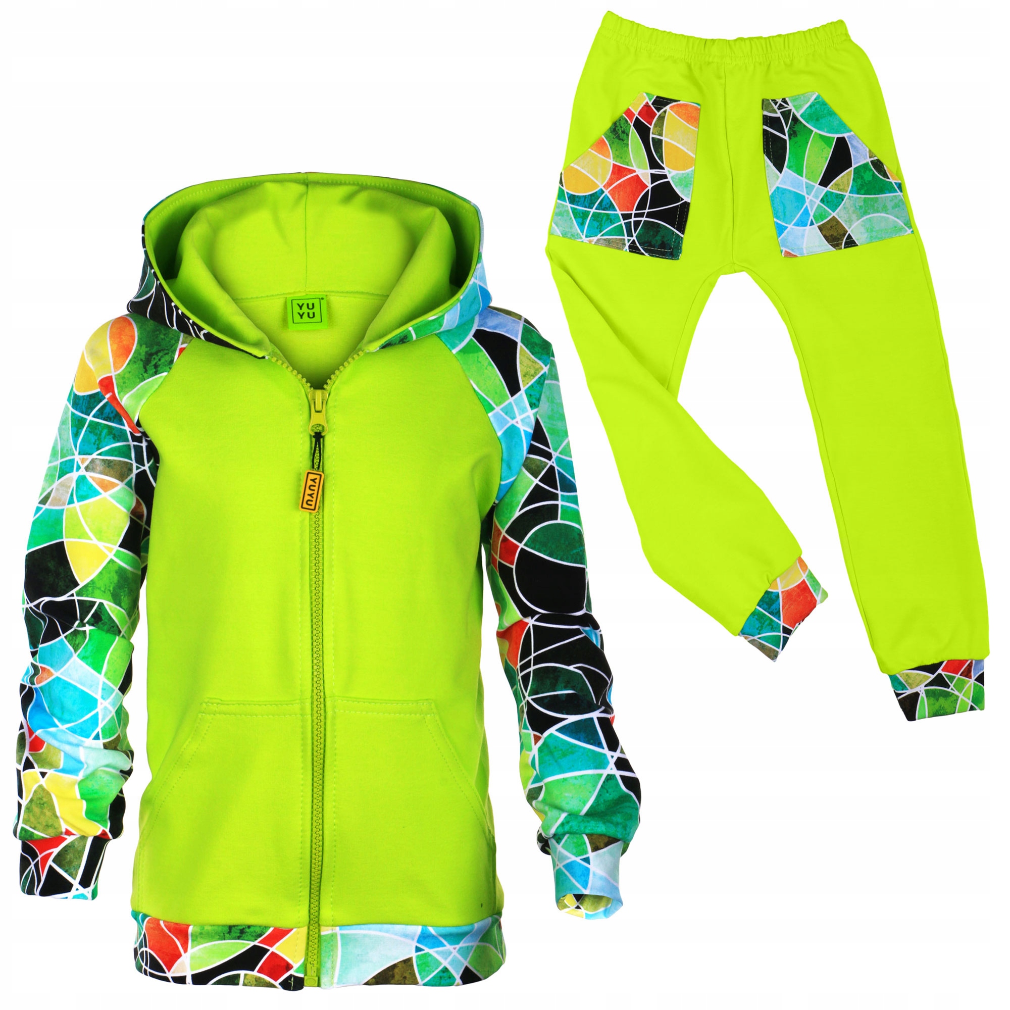 

Bobas Dres Bluza Limonka + Koła + Spodnie 110