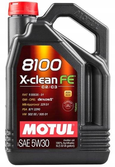 Motul Olej 5V30 5 L 8100 X-clean Fe C2/C3 Sp 229.52 B71 2290 RN17
