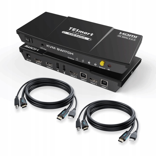 Přepínač Kvm switch 4K Ultra Hd 30Hz 2 x Hdmi Usb 2.0