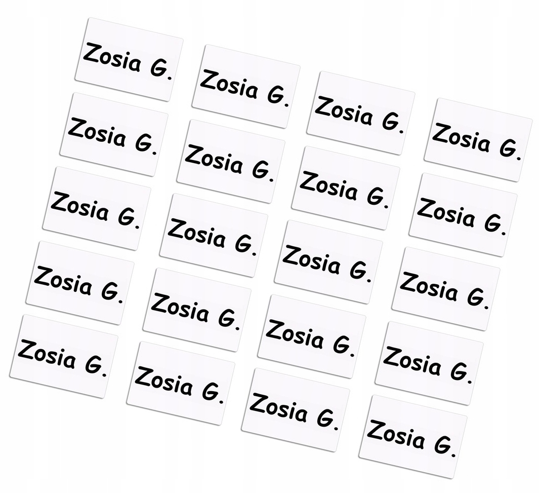 NAKLEJKI Z IMIENIEM NA UBRANIA METKI IMIENNE IMIENNIKI NAKLEJKA STICK MINI