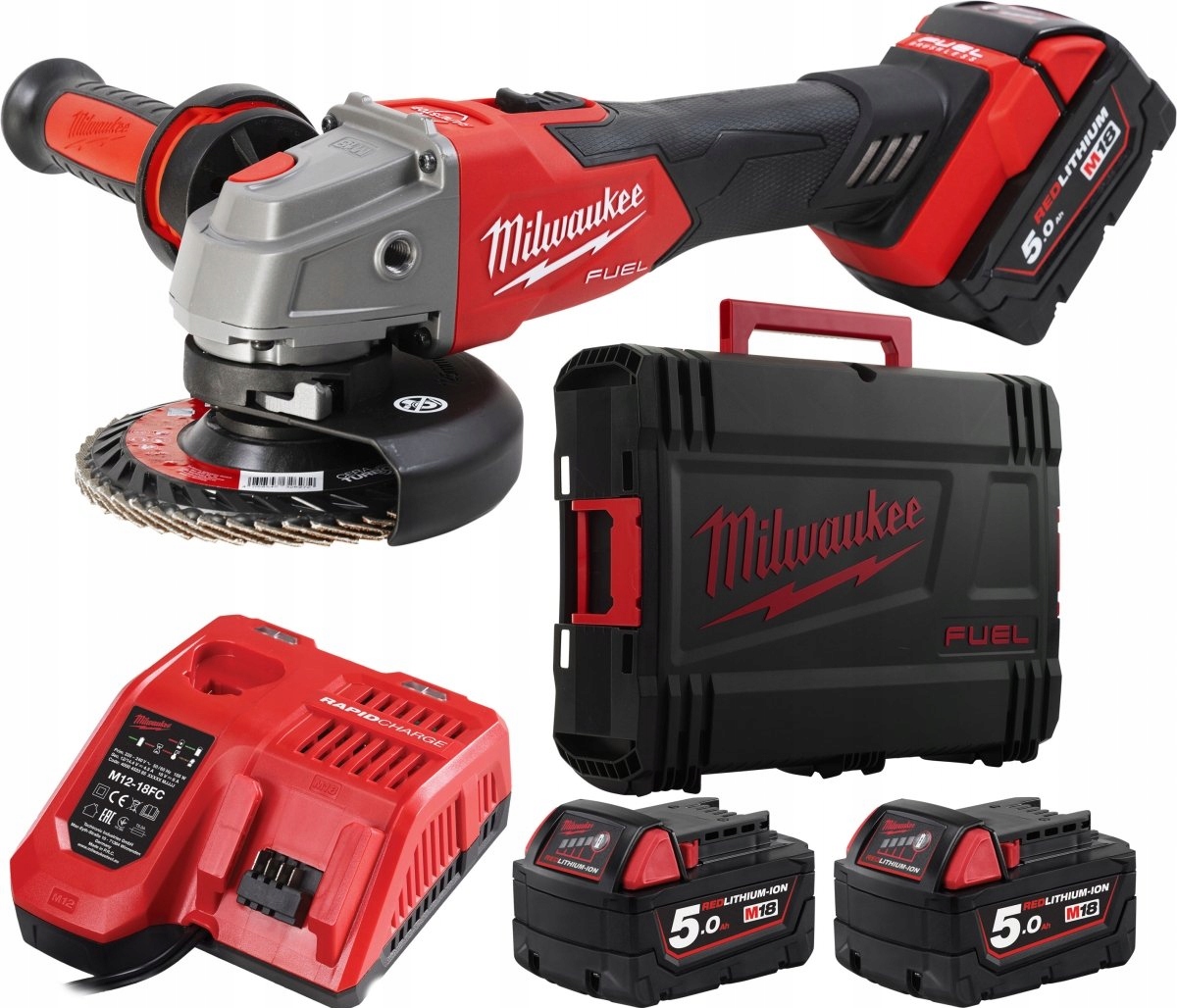 M18 FSAG125XB-502X Úhlová bruska s brzdou Milwaukee