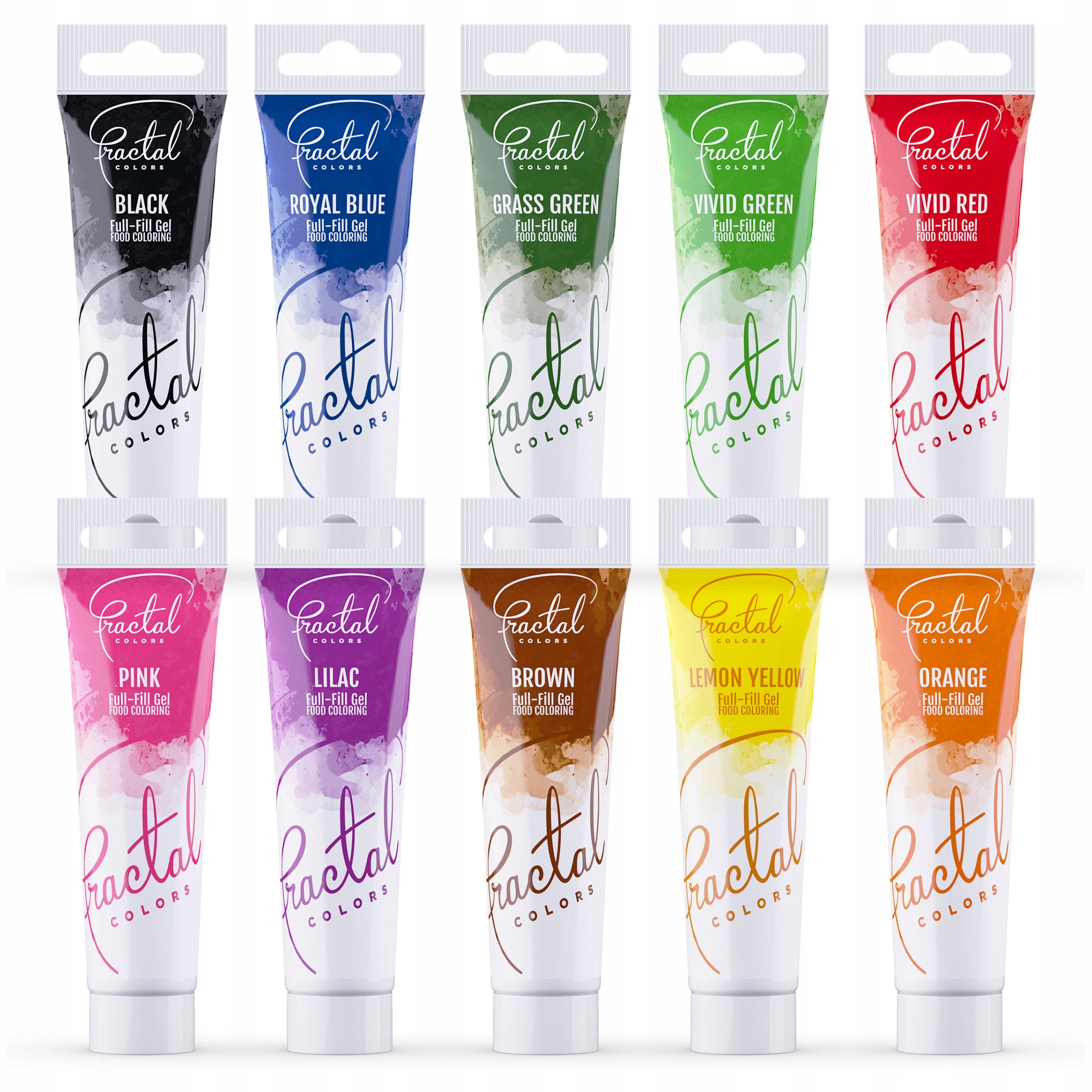 Barwniki do masy cukrowej kremowej lukru 10 szt spożywcze jadalne Fractal