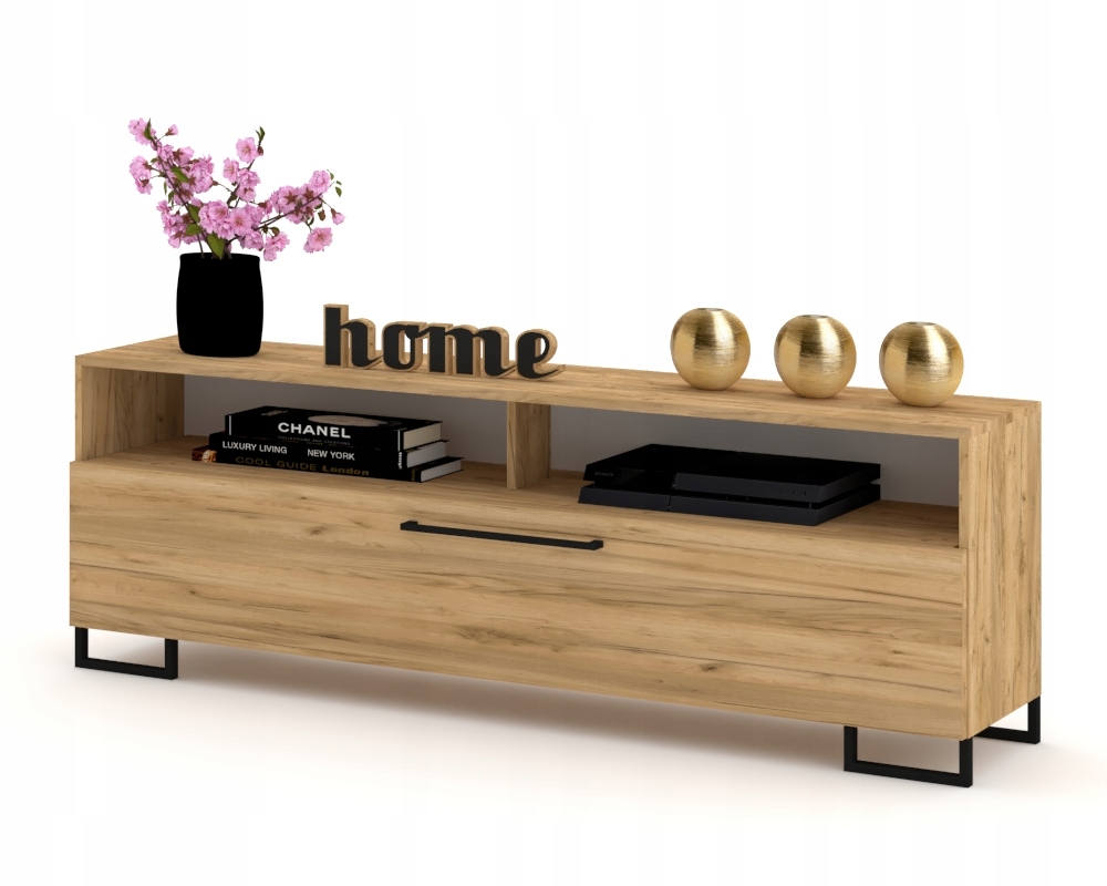 Rtv skříňka Komoda Play Open Craft Černé nohy Loft