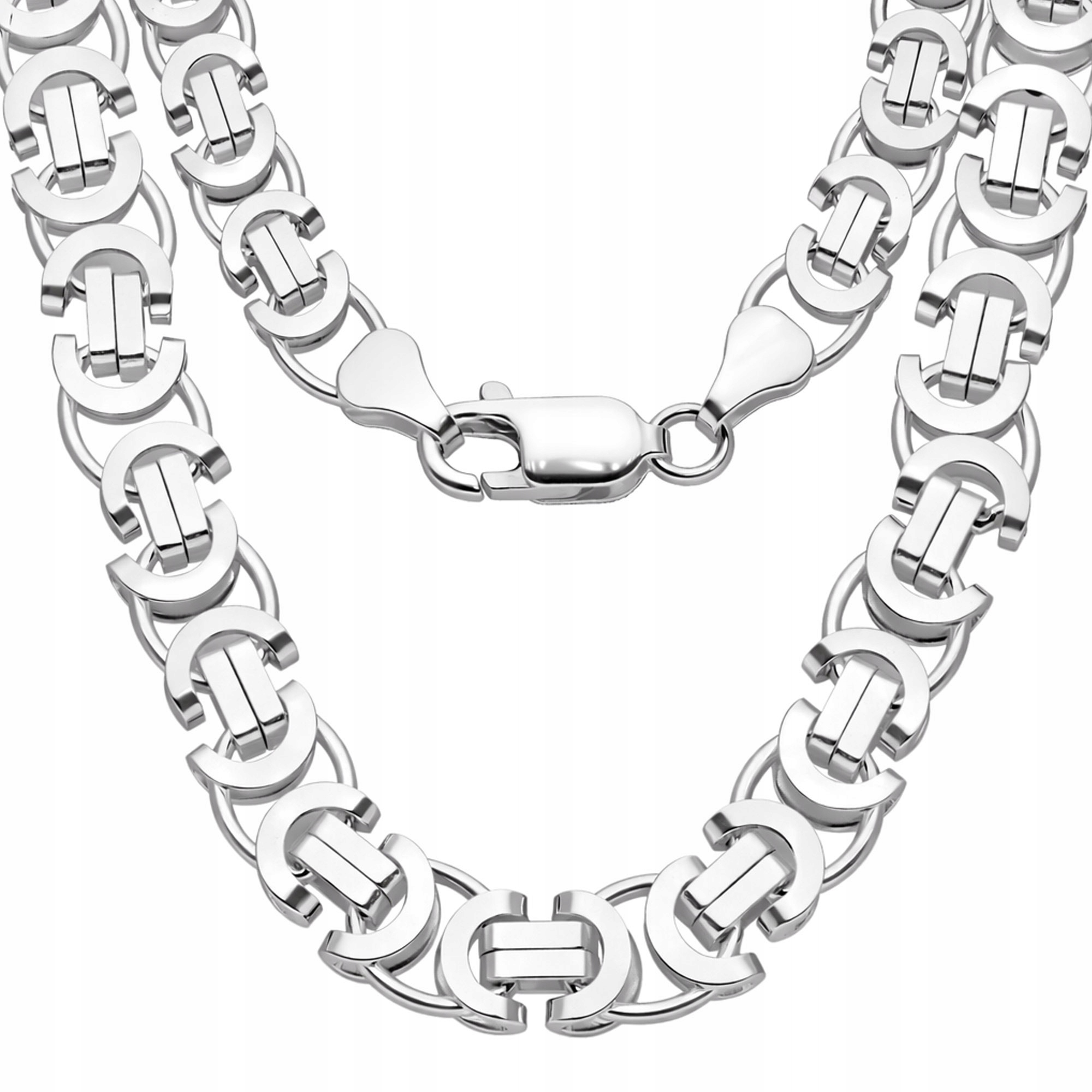 Řetízek Královská plochá byzantská vazba stříbro 925 7.6 mm 55 cm