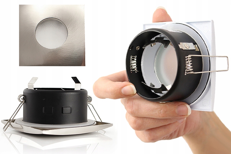 Oprawka LED sufitowa oczko sufitowe IP64 4SZT Maksymalna moc pojedynczego źródła światła 50 W