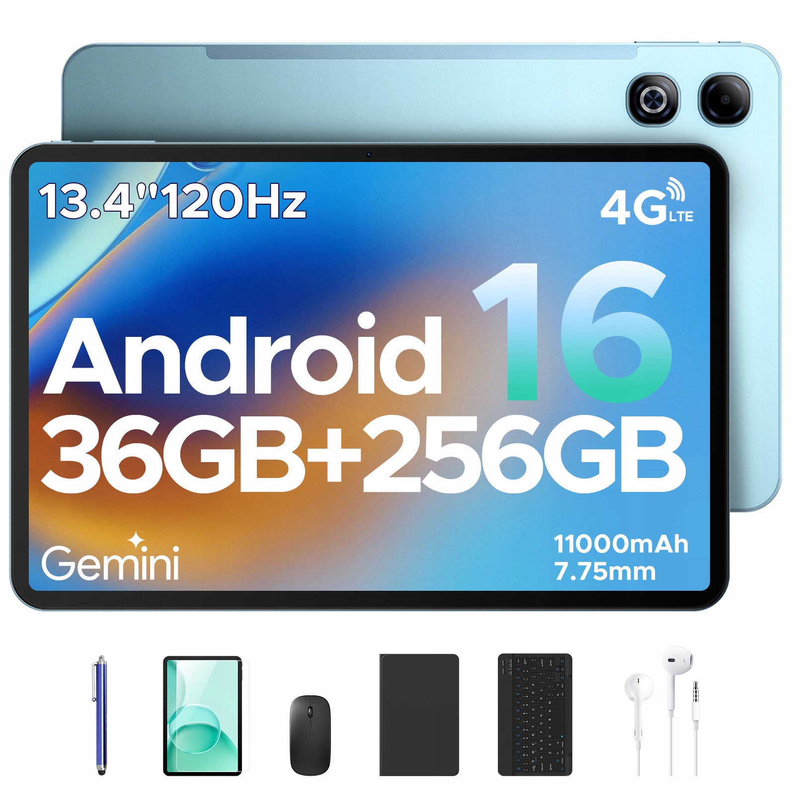 Tablet Doogee TABG6MAX Android16 13.4“FHD 11000mAh 32+256GB 4G Lte/keyb/pen