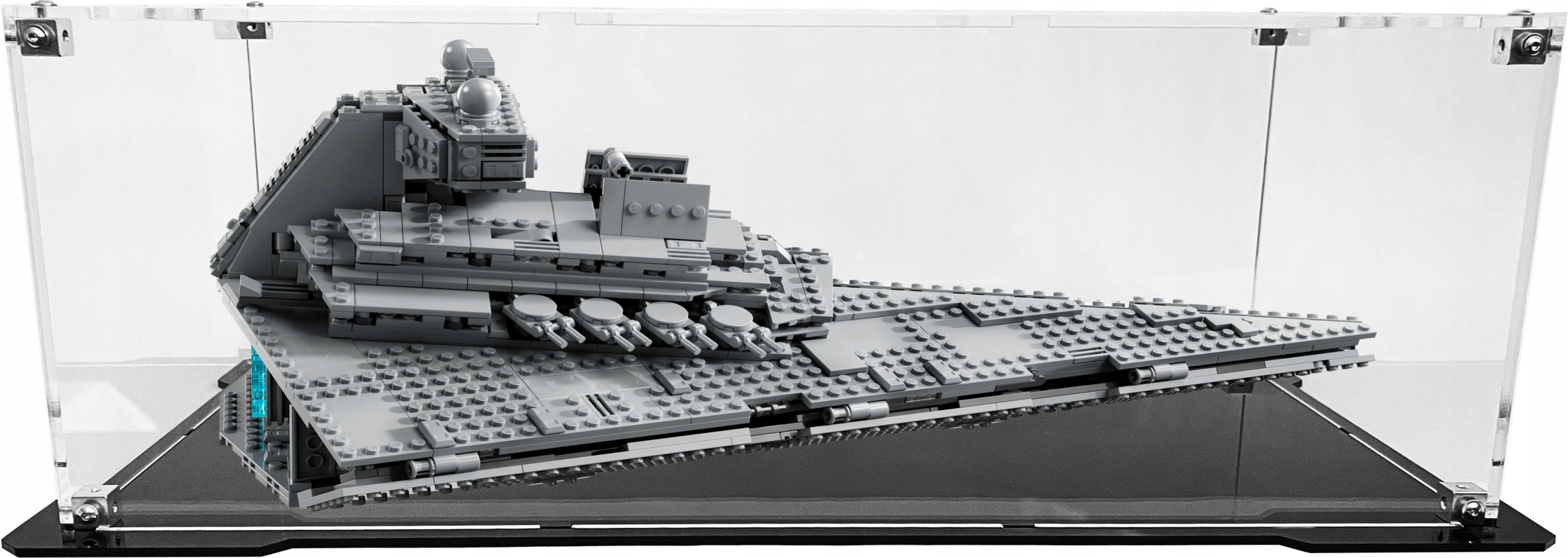 Vitrína s černou základnou pro stavebnici Lego 75394 Hvězdný ničitel