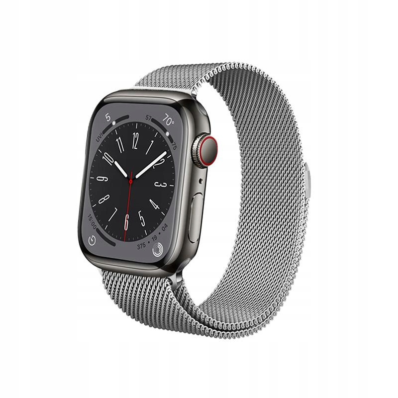 Pasek Stalowy Do Apple Watch Ultra Se 11 10 9 8 38 40 41 42 Srebrny Crong