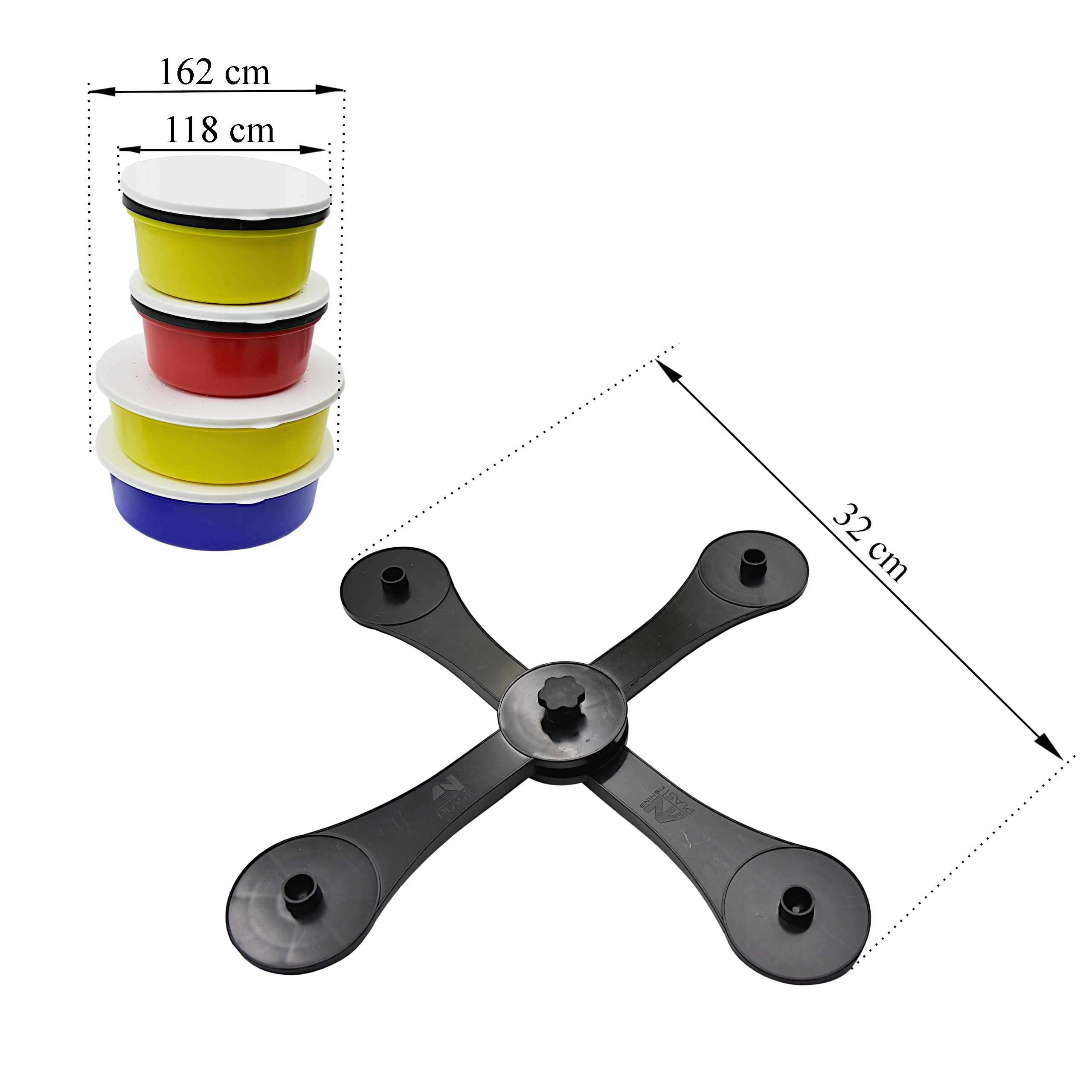PODSTAWA z gwintem + 2 x POJEMNIK 0,4L + 2 x 0,7L EAN (GTIN) 5906660411550