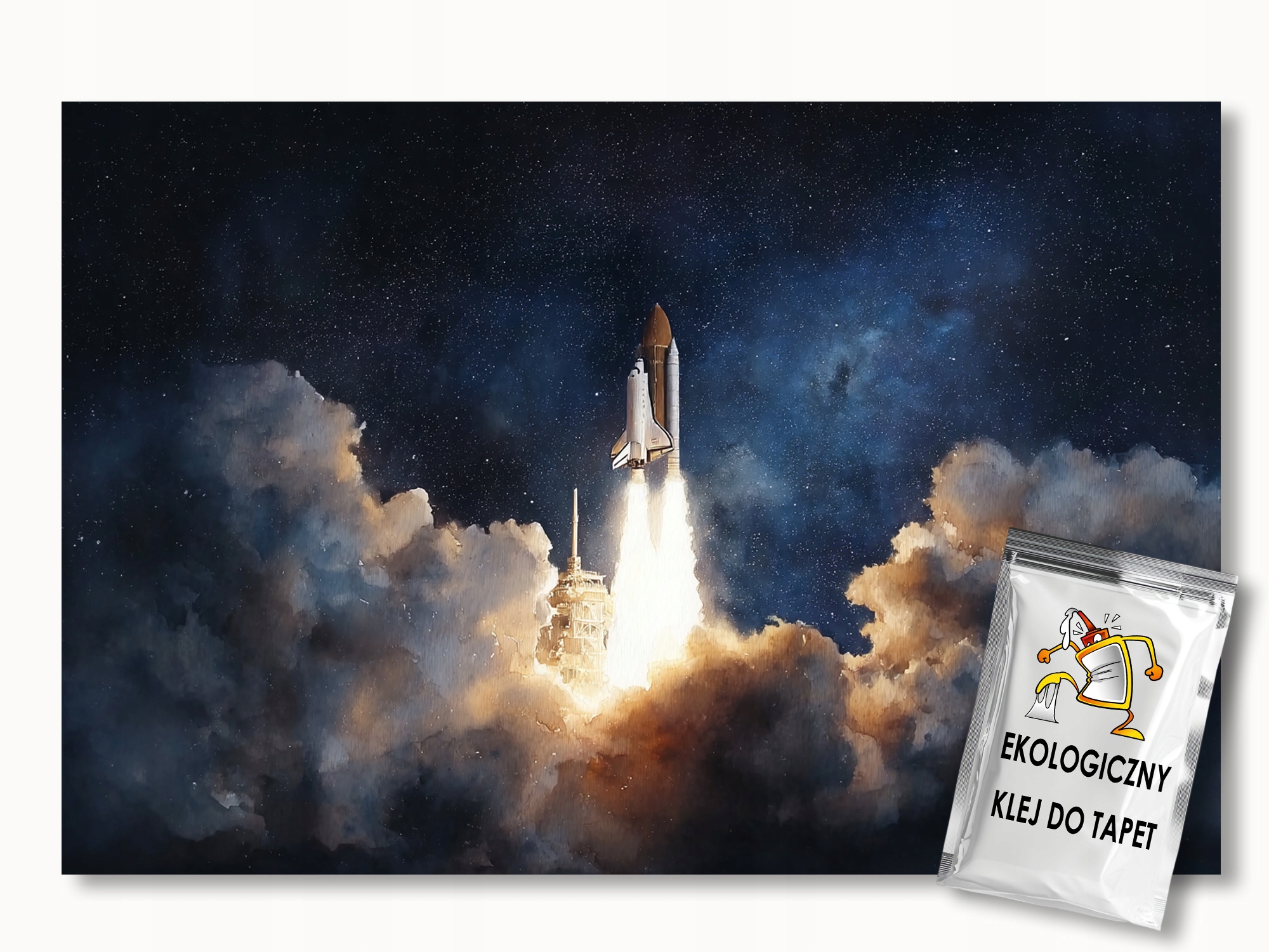 Fototapeta Flizelina Kosmos Raketa Raketoplán Prom Start 250x175 110g