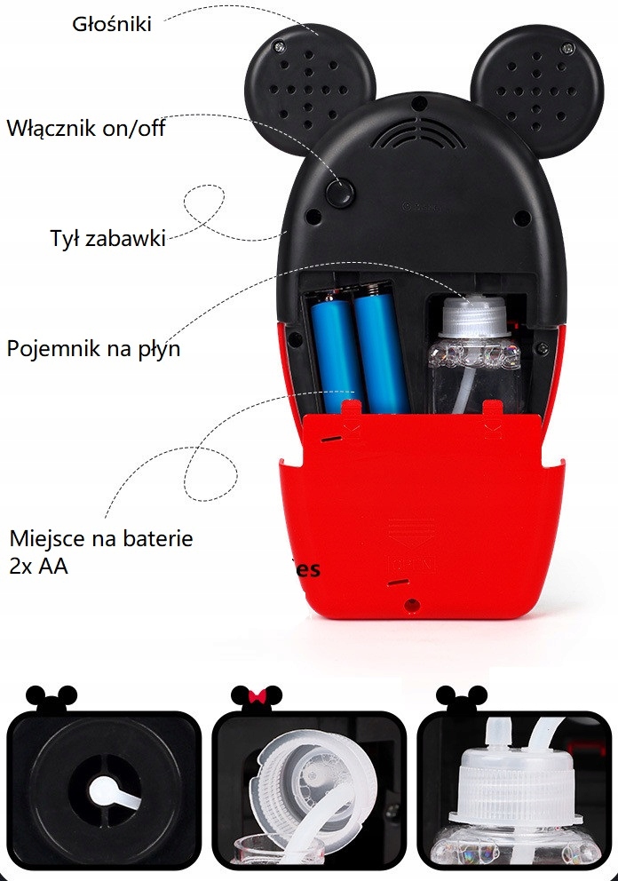 Aparat Wytwornica BANIEK AUTMATYCZNA Miki Minnie Rodzaj pistolet