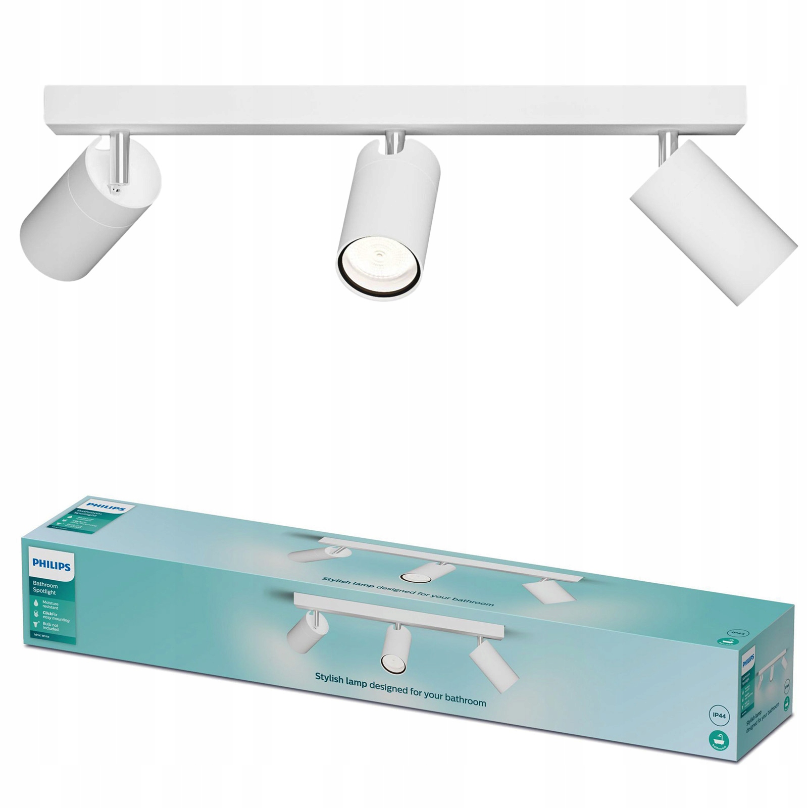 Kúpeľňová stropná lampa IP44 3x GU10 Led Reflektor Spot Idris Philips