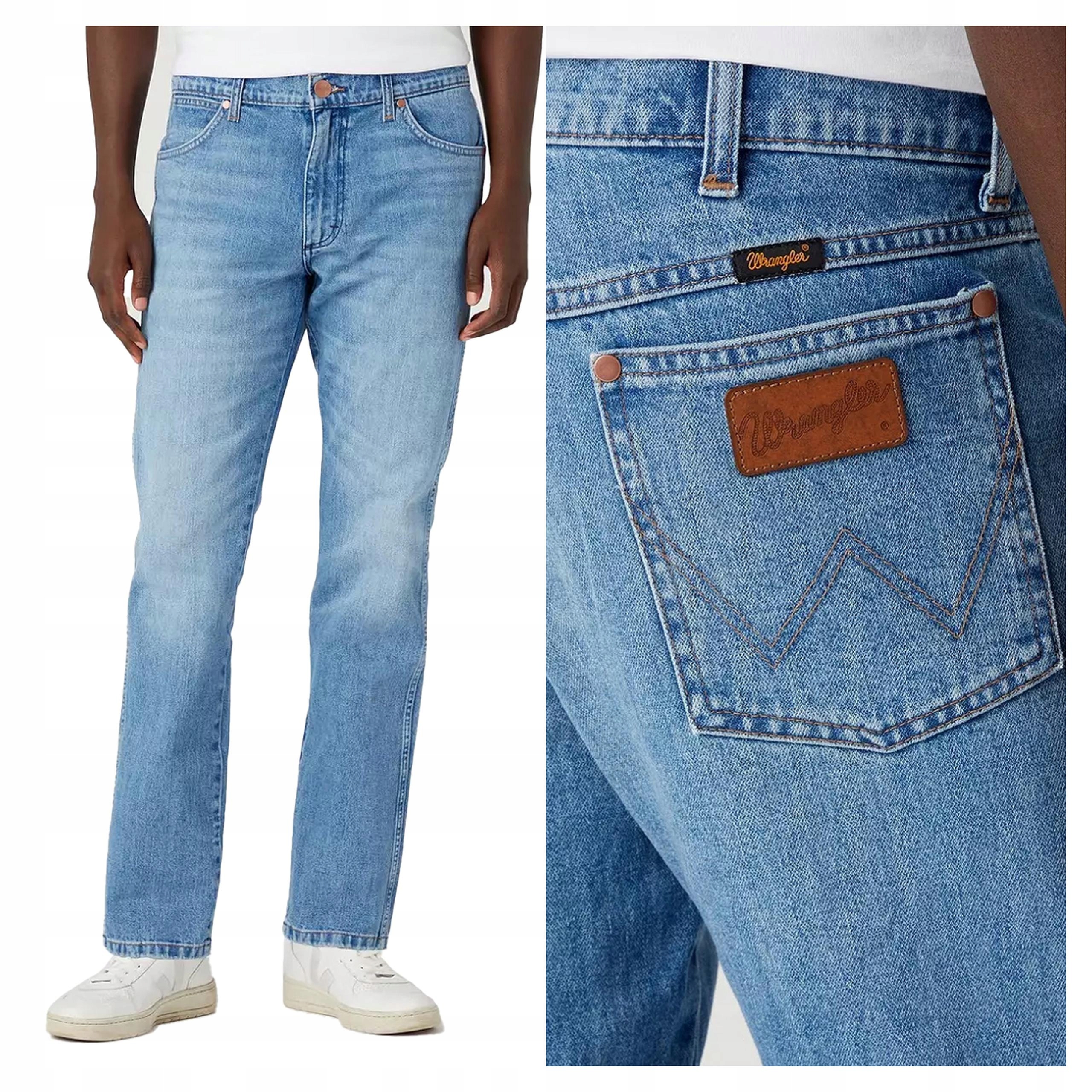 Pánské jednoduché džínové kalhoty Wrangler Greensboro 38/32