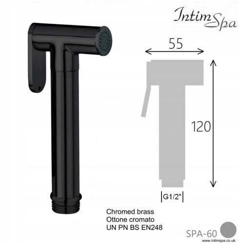 Bidetta komplet czarny mat ASTO15cm bidet IntimSpa Marka IntimSpa